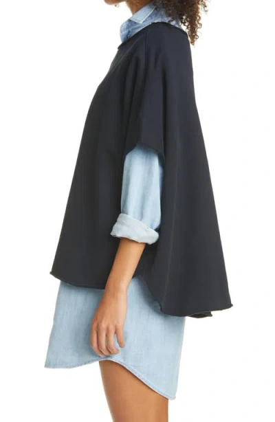 Frank & Eileen Olive Triple Fleece Original Capelet In British Royal Navy
