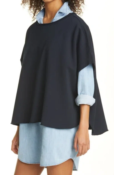 Frank & Eileen Olive Triple Fleece Original Capelet In British Royal Navy