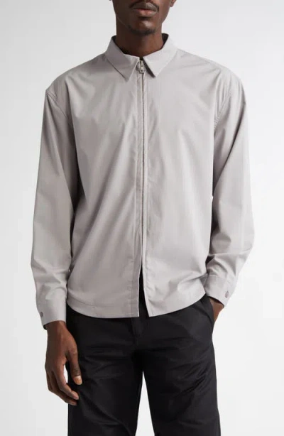 Shop Post Archive Faction 7.0 Zip Front Shirt Right In Grey