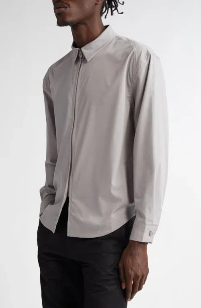 Shop Post Archive Faction 7.0 Zip Front Shirt Right In Grey