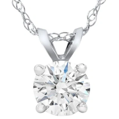 Bliss Diamond 3/4ct Diamond Round Solitaire Pendant 14k Gold Lab Grown In 14k White Gold