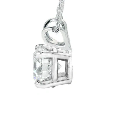 Bliss Diamond 3/4ct Diamond Round Solitaire Pendant 14k Gold Lab Grown In 14k White Gold