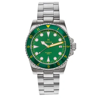 Heritor Automatic Men's Luciano Bracelet Watch With Date - Green In Green