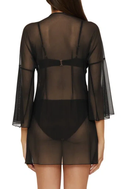 Becca Muse Mesh Cover-up Jacket In Black