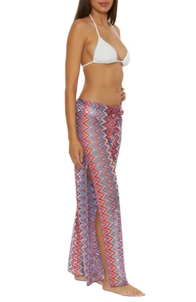 Becca Sundown Knit Cover-up Pants In Fire/pool