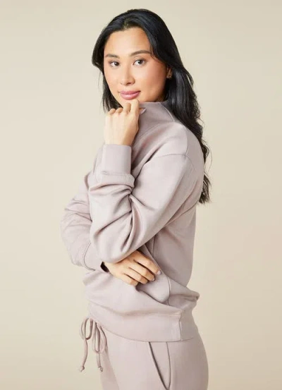 Softies Athleisure Dreamtech 1/4 Zip Jogger Set In Coco