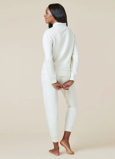 Softies Athleisure Dreamtech 1/4 Zip Jogger Set In Almond