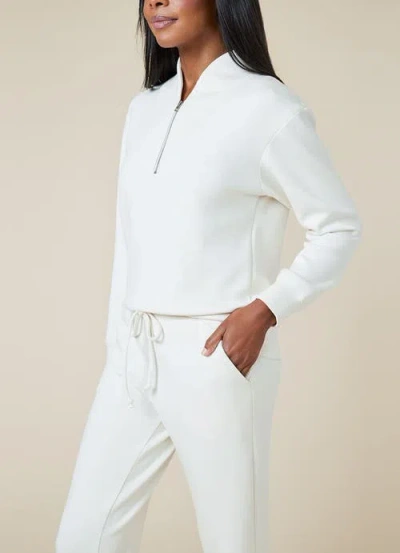 Softies Athleisure Dreamtech 1/4 Zip Jogger Set In Almond