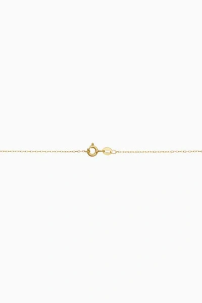 Oradina 14k Gold Initial Tile Petite Necklace In Letter A