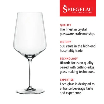 Spiegelau Style Red Wine Glass Set Of 4 In Clear