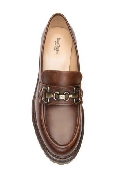 Nerogiardini Bit Platform Loafer In Brown