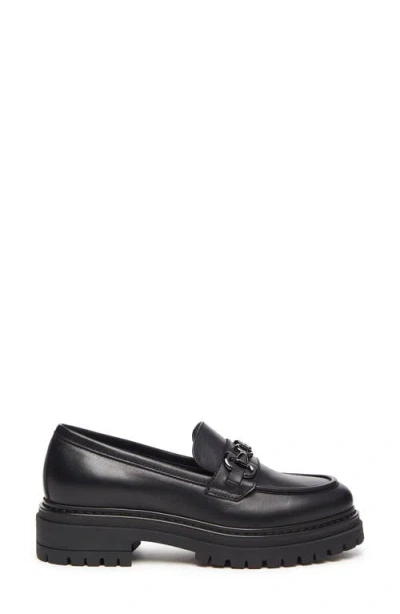 Nerogiardini Metallic Leather Chain Lug-sole Loafers In Black