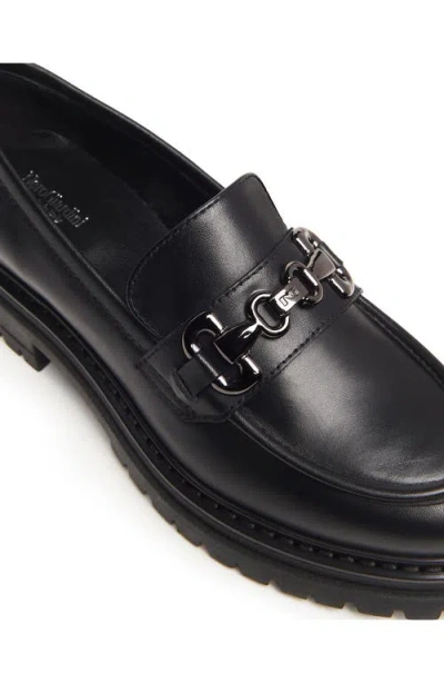 Nerogiardini Metallic Leather Chain Lug-sole Loafers In Black