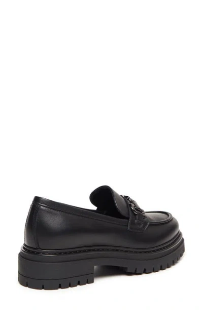 Nerogiardini Metallic Leather Chain Lug-sole Loafers In Black