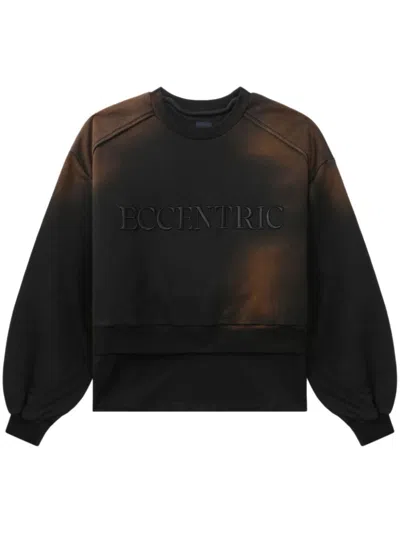 Shop Juunj Eccentric Sweatshirt In 黑色