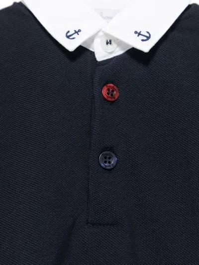 Patachou Cotton Polo Shirt In 蓝色