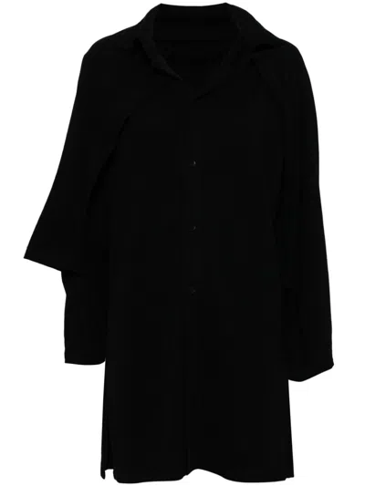 Yohji Yamamoto Layered-design Shirt In 黑色