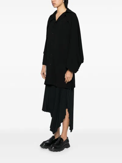 Yohji Yamamoto Layered-design Shirt In 黑色