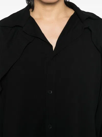 Yohji Yamamoto Layered-design Shirt In 黑色
