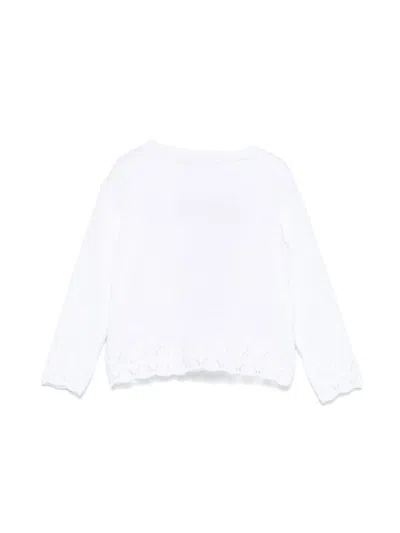 Patachou Bear-motif Sweater In 白色