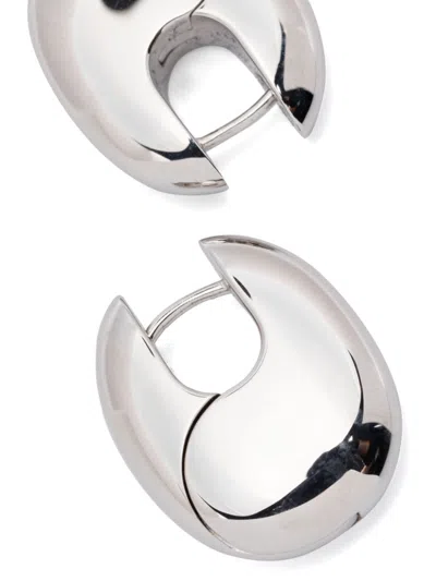 Tom Wood Medium Pebble Earrings In 银色