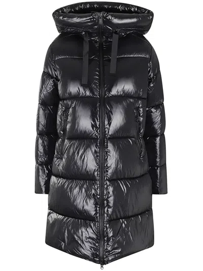 Save The Duck Isabel Hooded Coat In Schwarz