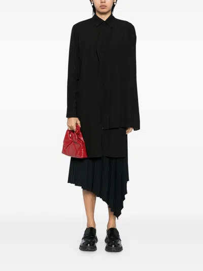 Yohji Yamamoto Layered-design Shirt In Schwarz