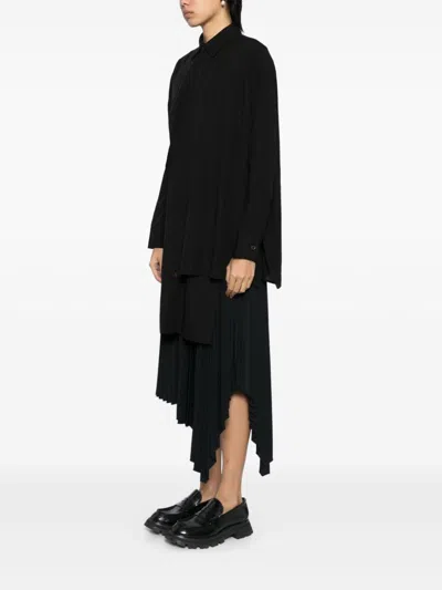 Yohji Yamamoto Layered-design Shirt In Schwarz