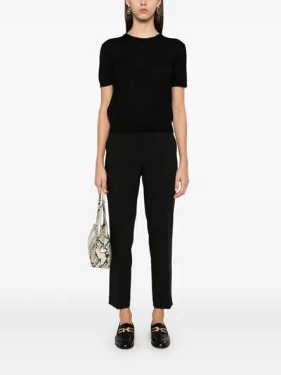 Blanca Vita Tapered Trousers In Schwarz