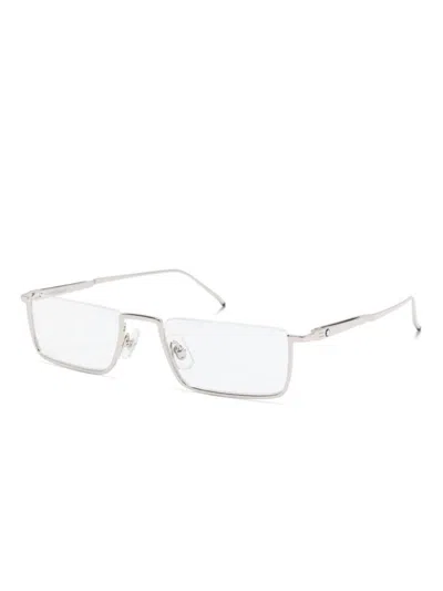 Shop Montblanc Rectangle-frame Glasses In Grau