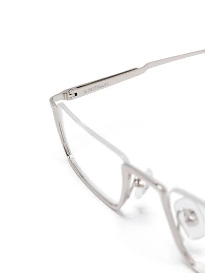 Montblanc Rectangle-frame Glasses In Grau