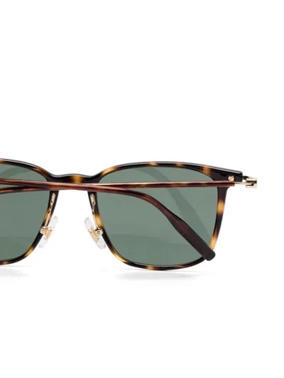 Montblanc Square-frame Sunglasses In Braun