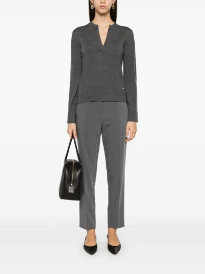Blanca Vita Tapered Trousers In Grau