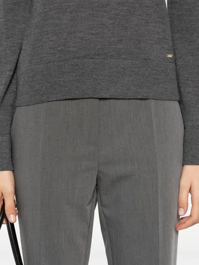 Blanca Vita Tapered Trousers In Grau