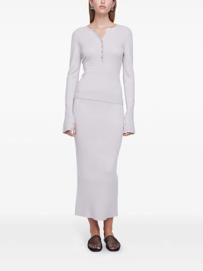 Anna Quan Button-down Collar T-shirt In Violett