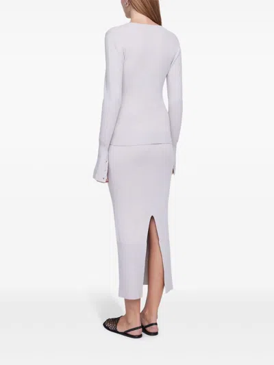 Anna Quan Button-down Collar T-shirt In Violett