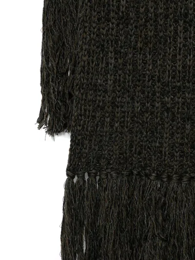 Shop Dolce & Gabbana Ribbed-knit Scarf In S0983 Green