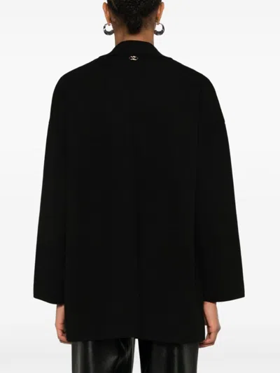 Liu •jo Ribbed-knit Blazer In Schwarz