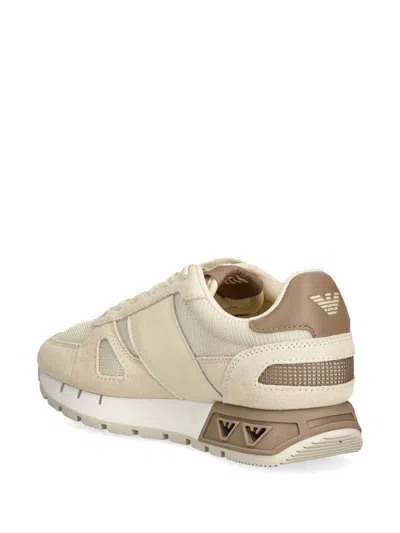 Ea7 Lace Up Trainers In Nude
