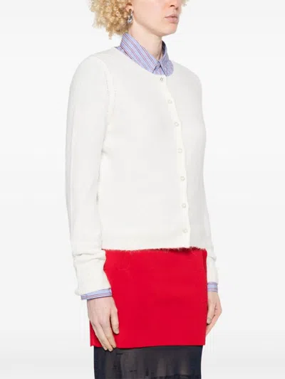 Liu •jo Logo-embroidered Cardigan In Weiss