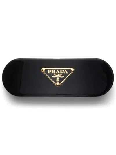 Prada Haarspange Aus Plexiglas In Schwarz
