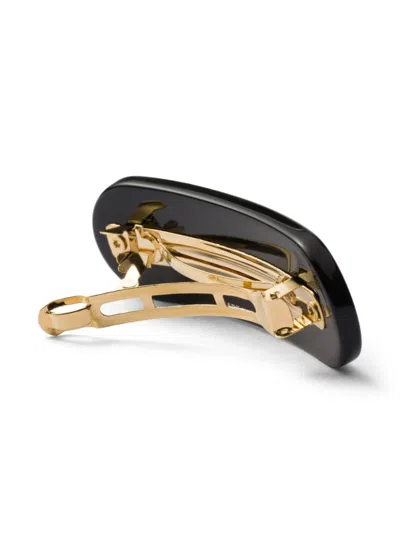 Prada Haarspange Aus Plexiglas In Schwarz