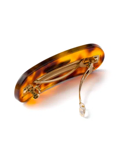 PRADA TORTOISESHELL-EFFECT HAIR CLIP 