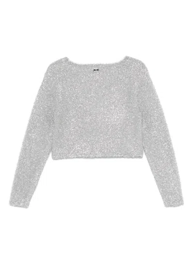 Chiara Ferragni Lurex Sweater In Grau