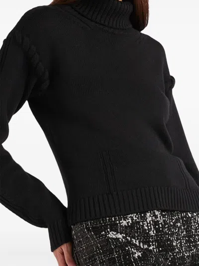 Shop Genny 3d-knit Roll-neck Jumper In Schwarz