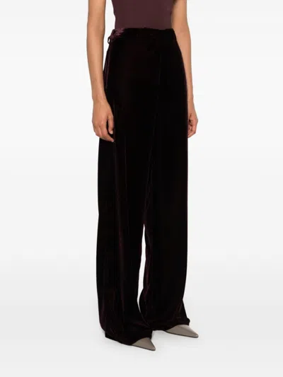 Blanca Vita Velvet Trousers In Rot
