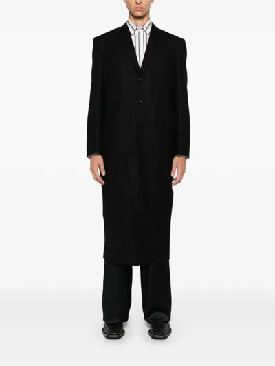 Junya Watanabe Pinstripe Coat In Schwarz