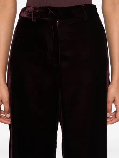 Blanca Vita Velvet Trousers In Rot