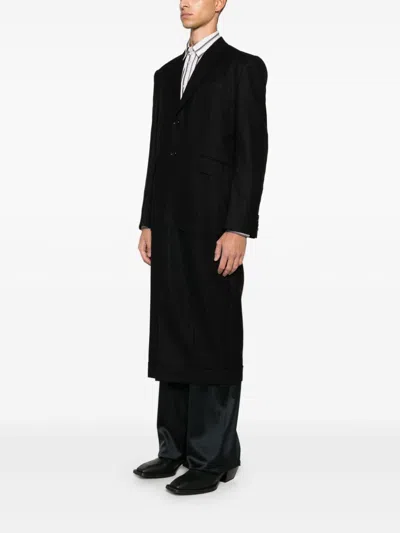 Junya Watanabe Pinstripe Coat In Schwarz