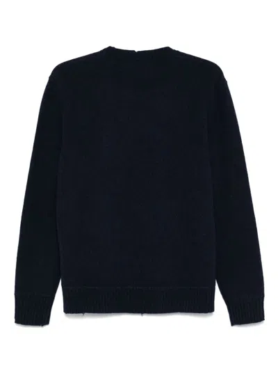 Dsquared2 Relaxed Fit Sweater With Classic Crew Neckline In Blue